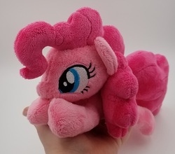 Size: 514x452 | Tagged: safe, artist:lunarchik13, pinkie pie, g4, beanie (plushie), cute, diapinkes, hand, irl, photo, plushie, solo