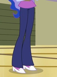 Size: 263x353 | Tagged: safe, princess luna, vice principal luna, a banner day, equestria girls, g4, my little pony equestria girls: friendship games, clothes, cropped, high heels, legs, pants, pictures of legs, shoes