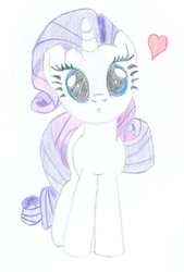 Size: 735x1087 | Tagged: safe, artist:tabrony23, rarity, g4, solo, traditional art