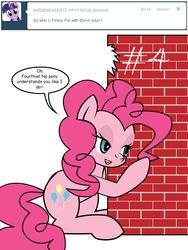 Size: 600x800 | Tagged: safe, artist:dekomaru, pinkie pie, pony, tumblr:ask twixie, g4, ask, bedroom eyes, breaking the fourth wall, female, fourth wall, solo, tumblr, wingding eyes