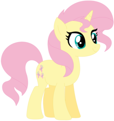 Size: 1024x1087 | Tagged: safe, artist:ra1nb0wk1tty, fluttershy, sunset shimmer, pony, unicorn, g4, female, mare, palette swap, recolor, simple background, solo, transparent background