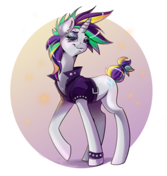 Size: 3184x3358 | Tagged: safe, artist:pitchyy, rarity, pony, unicorn, g4, it isn't the mane thing about you, alternate hairstyle, clothes, female, high res, jacket, leather jacket, looking at you, mare, punk, raripunk, simple background, smiling, solo, transparent background