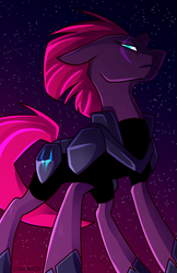 Size: 3300x5100 | Tagged: safe, artist:polyhexian, tempest shadow, pony, unicorn, g4, my little pony: the movie, absurd resolution, armor, broken horn, eye scar, female, horn, looking at you, mare, scar, solo