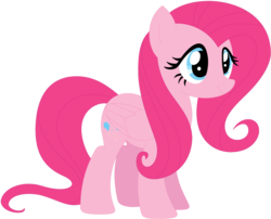Size: 1024x828 | Tagged: safe, artist:ra1nb0wk1tty, fluttershy, pinkie pie, pegasus, pony, g4, female, mare, palette swap, recolor, simple background, solo, transparent background