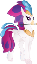 Size: 1312x2238 | Tagged: safe, artist:virenth, queen novo, classical hippogriff, hippogriff, g4, my little pony: the movie, female, looking at you, mouth hold, riding crop, simple background, solo, transparent background