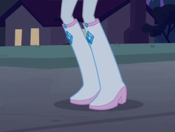 Size: 2048x1536 | Tagged: safe, screencap, rarity, equestria girls, g4, my little pony equestria girls, boots, boots shot, clothes, fall formal outfits, gem, high heel boots, house, legs, pictures of legs, shoes