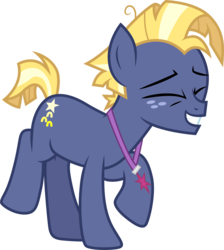 Size: 3001x3344 | Tagged: safe, artist:cloudy glow, star tracker, g4, once upon a zeppelin, eyes closed, high res, male, simple background, smiling, solo, stallion, transparent background, vector