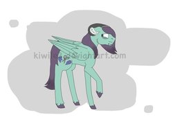 Size: 1024x744 | Tagged: safe, artist:kiwile3, oc, oc only, oc:pluto, pegasus, pony, male, offspring, parent:inky rose, parent:zephyr breeze, solo