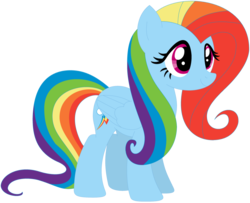 Size: 1024x831 | Tagged: safe, artist:ra1nb0wk1tty, fluttershy, rainbow dash, pegasus, pony, g4, care mare, female, mare, recolor, simple background, solo, transparent background