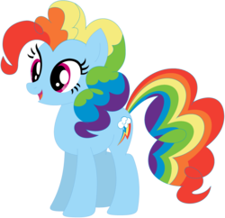 Size: 1024x992 | Tagged: safe, artist:ra1nb0wk1tty, pinkie pie, rainbow dash, earth pony, pony, g4, backwards cutie mark, dynamic dash, female, mare, recolor, simple background, solo, transparent background