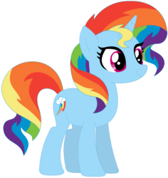 Size: 1024x1087 | Tagged: safe, artist:ra1nb0wk1tty, rainbow dash, sunset shimmer, pony, unicorn, g4, female, mare, recolor, simple background, smiling, solo, transparent background