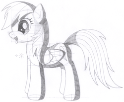 Size: 1648x1352 | Tagged: safe, artist:aafh, rainbow dash, g4, female, monochrome, solo, traditional art