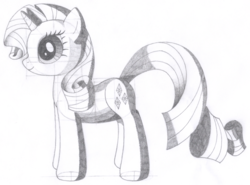 Size: 1856x1372 | Tagged: safe, artist:aafh, rarity, pony, unicorn, g4, female, monochrome, solo, traditional art