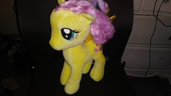 Size: 4160x2340 | Tagged: safe, fluttershy, g4, huggable, irl, jumbo, photo, plushie, ty beanie baby