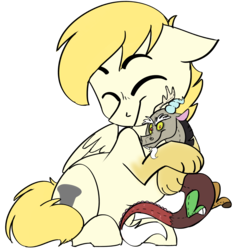 Size: 3000x3000 | Tagged: safe, artist:veesocks, discord, oc, oc:exist, griffequus, hippogriff, original species, g4, cute, high res, paws, plushie