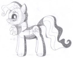 Size: 1705x1359 | Tagged: safe, artist:aafh, mayor mare, earth pony, pony, g4, female, monochrome, solo, traditional art