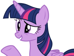 Size: 4709x3588 | Tagged: safe, artist:sketchmcreations, twilight sparkle, alicorn, pony, g4, once upon a zeppelin, absurd resolution, raised eyebrow, raised hoof, simple background, smiling, transparent background, twilight sparkle (alicorn), vector