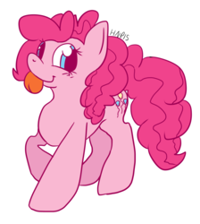 Size: 1024x1141 | Tagged: safe, artist:starlightmist, pinkie pie, g4, female, simple background, solo, tongue out, transparent background