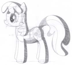 Size: 1479x1344 | Tagged: safe, artist:aafh, cheerilee, earth pony, pony, g4, female, grayscale, monochrome, simple background, smiling, solo, traditional art, white background