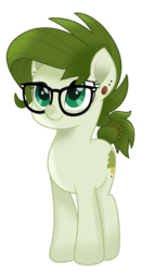 Size: 1280x2261 | Tagged: safe, artist:lostinthetrees, oc, oc only, oc:trees, earth pony, pony, g4, female, glasses, mare, movie accurate, simple background, solo, transparent background