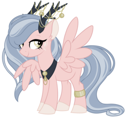 Size: 1642x1561 | Tagged: safe, artist:azure-art-wave, oc, oc only, oc:cloud cotton, pegasus, pony, antlers, female, mare, simple background, solo, transparent background