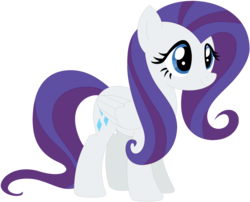 Size: 1024x828 | Tagged: safe, artist:ra1nb0wk1tty, fluttershy, rarity, pegasus, pony, g4, female, mare, palette swap, recolor, simple background, smiling, solo, transparent background