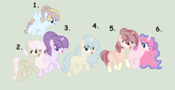 Size: 1280x662 | Tagged: safe, artist:rose-moonlightowo, oc, oc only, earth pony, pegasus, pony, unicorn, adoptable, female, magical lesbian spawn, mare, oc six, offspring, parent:applejack, parent:double diamond, parent:fluttershy, parent:party favor, parent:pinkie pie, parent:princess luna, parent:rainbow dash, parent:rarity, parent:starlight glimmer, parent:sunburst, parent:thunderlane, parent:twilight sparkle, parents:applefavor, parents:doubledash, parents:lunapie, parents:partyjack, parents:starity, parents:thundershy, parents:twiburst