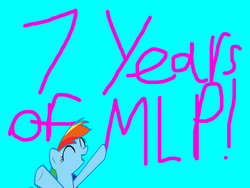 Size: 800x600 | Tagged: safe, rainbow dash, g4, happy birthday mlp:fim, mlp fim's seventh anniversary