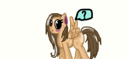 Size: 647x304 | Tagged: safe, artist:sharkgal321, oc, oc only, pegasus, pony, blushing, cute, female, mare, ocbetes, question mark, solo, speech bubble