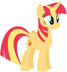 Size: 1024x1091 | Tagged: safe, artist:ra1nb0wk1tty, sunset shimmer, twilight sparkle, alicorn, pony, g4, alicornified, female, mare, race swap, recolor, shimmercorn, simple background, solo, transparent background, twilight sparkle (alicorn)