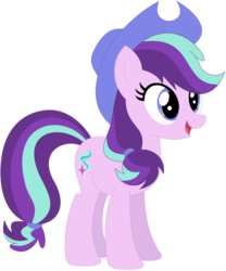 Size: 1024x1231 | Tagged: safe, artist:ra1nb0wk1tty, applejack, starlight glimmer, earth pony, pony, g4, female, mare, recolor, simple background, solo, transparent background