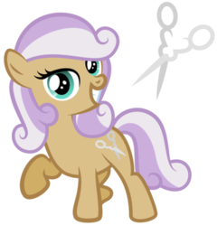 Size: 400x416 | Tagged: safe, artist:lost-our-dreams, oc, oc only, oc:trim styles, earth pony, pony, cutie mark background, female, filly, offspring, parent:button mash, parent:sweetie belle, parents:sweetiemash, solo
