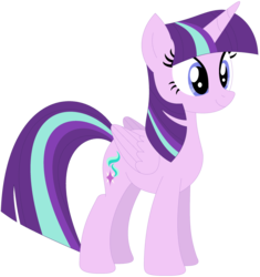 Size: 1024x1091 | Tagged: safe, artist:ra1nb0wk1tty, starlight glimmer, twilight sparkle, alicorn, pony, g4, alicornified, female, hilarious in hindsight, mare, race swap, recolor, simple background, solo, starlicorn, transparent background, twilight sparkle (alicorn), xk-class end-of-the-world scenario