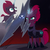 Size: 3000x3000 | Tagged: safe, artist:kumatoriel, fizzlepop berrytwist, tempest shadow, pony, unicorn, ursa minor, g4, my little pony: the movie, armor, broken horn, eye scar, female, filly, filly tempest shadow, high res, horn, mare, open up your eyes, pointy ponies, scar, solo, sparking horn, younger