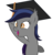 Size: 1884x2000 | Tagged: safe, artist:inudewaruika, oc, oc only, oc:echo, bat pony, bat pony oc, graduation, graduation cap, hat, simple background, transparent background