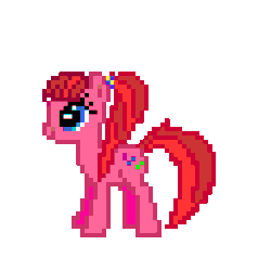 Size: 384x384 | Tagged: safe, artist:littlenaughtypony, pacific glow, g4, female, gif, non-animated gif, pixel art, simple background, transparent background
