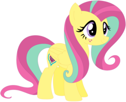 Size: 1024x831 | Tagged: safe, artist:ra1nb0wk1tty, fluttershy, sour sweet, pegasus, pony, g4, female, mare, recolor, simple background, solo, transparent background