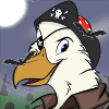 Size: 100x100 | Tagged: safe, artist:sirod, oc, oc only, oc:der, griffon, animated, clothes, costume, gif, gif for breezies, picture for breezies, pirate, solo