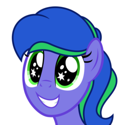 Size: 6563x6563 | Tagged: safe, artist:besttubahorse, derpibooru exclusive, oc, oc only, oc:felicity stars, absurd resolution, bust, cute, female, simple background, solo, starry eyes, transparent background, vector, wingding eyes