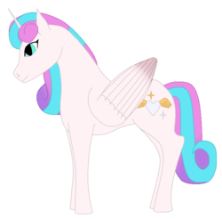 Size: 710x698 | Tagged: safe, artist:discordant-entropy, princess flurry heart, alicorn, pony, g4, colored wings, female, horn, mare, older, older flurry heart, simple background, solo, transparent background, wings