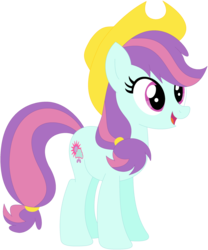 Size: 1024x1229 | Tagged: safe, artist:ra1nb0wk1tty, applejack, sunny flare, earth pony, pony, g4, female, mare, recolor, simple background, solo, transparent background