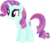 Size: 1024x875 | Tagged: safe, artist:ra1nb0wk1tty, rarity, sunny flare, pony, unicorn, g4, female, mare, recolor, simple background, solo, transparent background