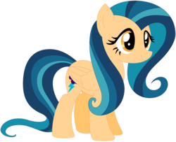 Size: 1024x830 | Tagged: safe, artist:ra1nb0wk1tty, fluttershy, indigo zap, pegasus, pony, g4, female, mare, recolor, simple background, solo, transparent background