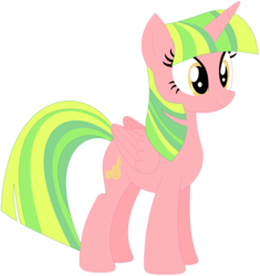 Size: 1024x1091 | Tagged: safe, artist:ra1nb0wk1tty, lemon zest, twilight sparkle, alicorn, pony, g4, female, mare, recolor, simple background, solo, transparent background, twilight sparkle (alicorn), zesticorn