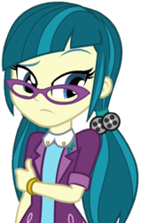 Size: 520x819 | Tagged: safe, artist:thebar, juniper montage, equestria girls, equestria girls specials, g4, my little pony equestria girls: movie magic, bracelet, female, glasses, jewelry, nervous, simple background, solo, transparent background