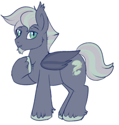 Size: 750x784 | Tagged: safe, artist:lulubell, oc, oc only, oc:hazy inkwell, bat pony, male, simple background, solo, stallion, transparent background