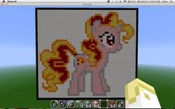 Size: 320x200 | Tagged: safe, artist:hikarisah, oc, oc only, game screencap, minecraft, minecraft pixel art, picture for breezies, pixel art, solo