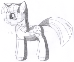 Size: 1498x1262 | Tagged: safe, artist:aafh, twilight sparkle, pony, unicorn, g4, female, monochrome, solo, traditional art