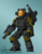 Size: 800x1038 | Tagged: safe, artist:omny87, pony, chaingun, first generation, halo (series), halo legends, hrunting/yggdrasil mark 1 prototype armor defense system, jetpack, mech, missile launcher, mjolnir powered assault armor, ponified, solo