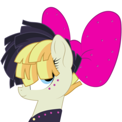 Size: 1800x1800 | Tagged: safe, artist:santamouse23, songbird serenade, pony, g4, my little pony: the movie, bow, cute, female, hair bow, sia (singer), solo